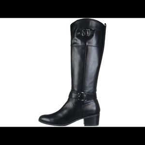 Bandolino Pries Black Tall Leather Boots Fall